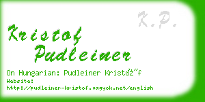 kristof pudleiner business card